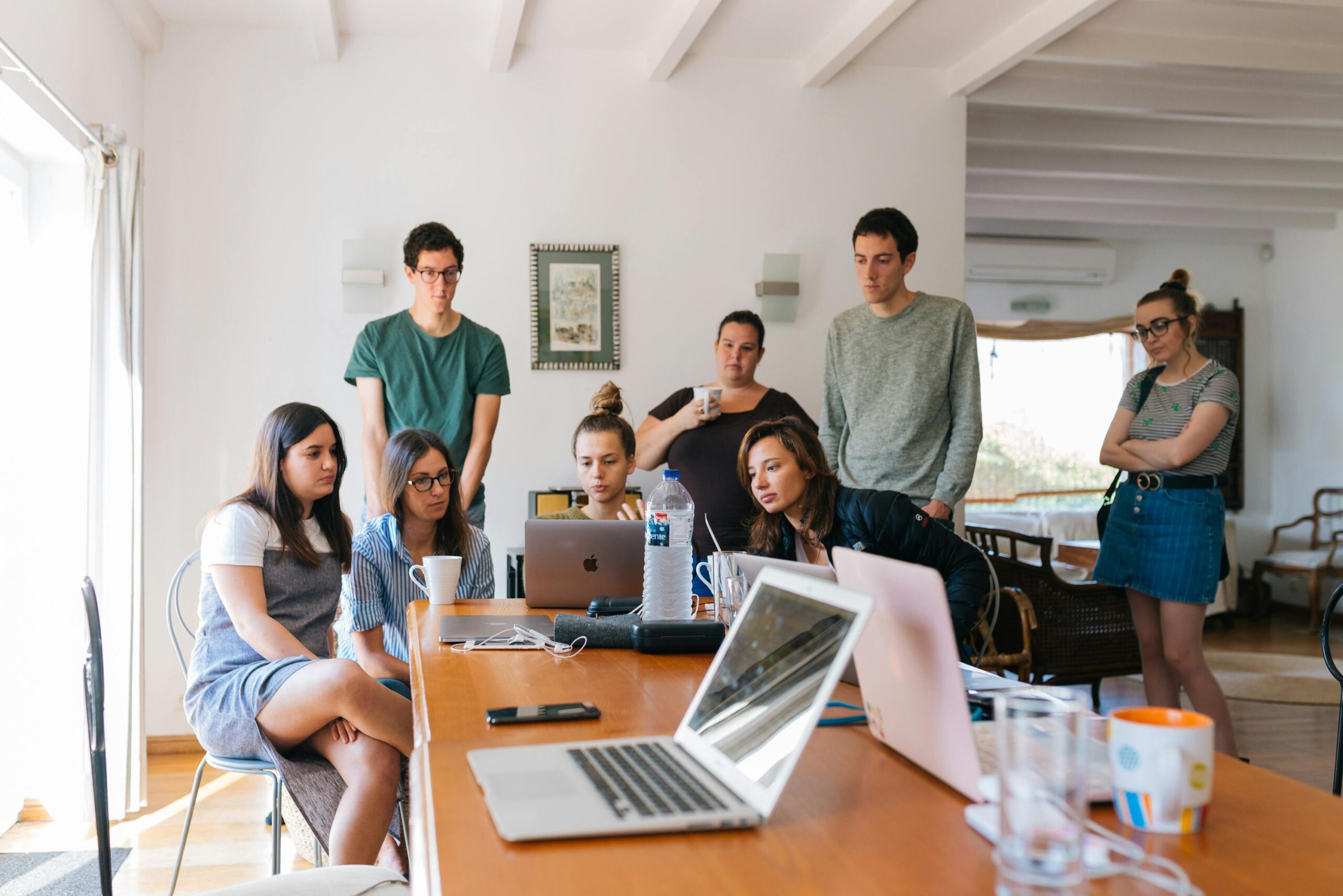 Team selecting a web development company USA